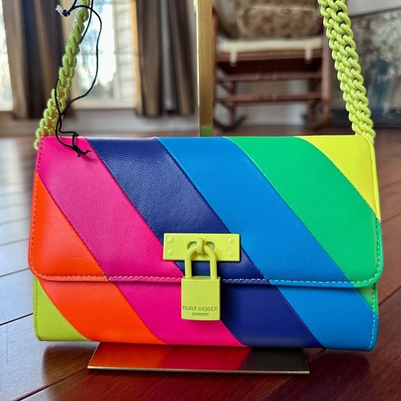 Kurt Geiger London Brixton Leather Shoulder/Crossbody. NWOT - Picture 3 of 16